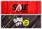 Red and black special offer banners