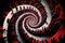 Red and Black Spiral, Made with Generative AI