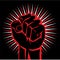 Red Black Strong Hand Revolutionary Symbol Illustration Design