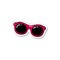 Red and black sunglasses sticker in cartoon doodle style - summer accessory