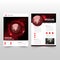 Red black technology Vector annual report Leaflet Brochure Flyer template design, book cover layout design