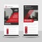 Red black triangle roll up business brochure flyer banner design , cover presentation abstract geometric background,