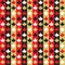 Red, black, white and golden trendy maple leaf icons set on stripy thick lines background pattern