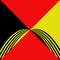 red black yellow graphic design. color triangles and stripes