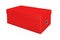 Red Blank Cardboard Shoe Box Mockup for your Design. 3d Rendering