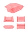 Red blank foil food snack pack for chips, candy and other products. Wet wipes packaging