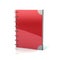 Red blank organizer notebook 3d illustration