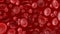 Red blood cells. 3d illustration. Multiple.