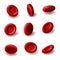 Red blood cells 3d vector hemoglobin, hematology