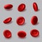 Red blood cells 3d vector hemoglobin, hematology