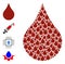 Red Blood Drop Fractal Composition of Self Items