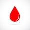 Red blood drop vector icon