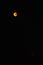 Red blood moon in the darkness of night lunar elipse