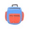 Red and blue backpack, rucksack for school or travel vector Illustration