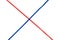 Red and blue cross ribbon