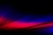 Red blue dark graceful background with smooth stripes and rays of light.