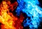 Red and blue fire