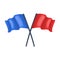 Red and blue flags.Paintball single icon in cartoon style vector symbol stock illustration web.