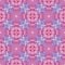 Red blue medallion allover seamless pattern. Hand