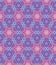 Red blue medallion allover seamless pattern. Hand