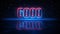 Red And Blue Number 6000 Display Neon Sign On Dark Blue Starry Sky Of The Space And Light Reflection On Water Surface