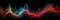 Red Blue Orange A Digital Representation Of Sound Waves In An Array Of Colors Background. Generative AI