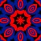Red and blue pattern - flower Astroniras