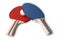 Red and Blue Ping Pong Paddles - Handles Facing Camera - Angled