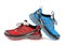 Red and blue running sport shoe