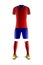 Red and Blue Soccer Uniform Template