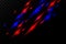 Red and blue special effect. Laser beams, glowing light beams. on a transparent background. Beautiful glowing stripes and sparks.