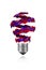 Red blue spiral paint trace made light bulb