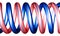 Red and blue spirals horizontal