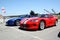 Red and blue sport cars