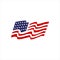 Red blue star and stripes america US flag logo design