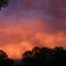 Red and blue storm clouds