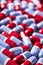 Red and blue tablets texture