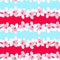 Red and Blue tropical frangipani seamless pattern