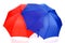 Red and blue umbrella