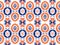 Red, Blue, and White Patriotic Ikat Geometric Seamless Pattern Background