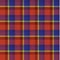 Red blue yellow tartan Scottish plaid Background pattern vector