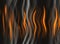 Red body of flame on curled smoke backgrounds