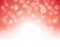 Red bokeh abstract festive background. Red christmas light shine bright holiday magic decoration