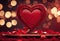 red bokeh Love day background empty background table splay