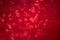 Red Bokeh shape round Women day Background with Bright glitter Lights for Valentine`s Day, 8 march or Love day. Studio shot