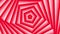 Red bold spin pentagon star simple flat geometric on white background loop. Starry pentagonal spinning radio waves endless