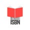 Red book with isbn bar code