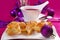 Red borscht and puff pastries for christmas