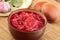 Red borscht soup