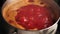 Red borscht. Tomato soup, borsch. Healthy vegetarian and vegan food.